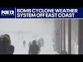 Bomb cyclone expected off the US east coast this weekend