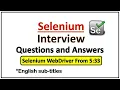 Selenium Interview Questions And Answers for Freshers - Selenium IDE-Selenium RC-Selenium WebDriver