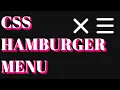 Html Css JavaScript Hamburger Menu with rotate effect