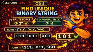 LeetCode 1980 Find Unique Binary String Cantor s Diagonal Trick Explained O n Solution