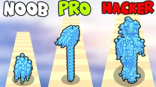 NOOB vs PRO vs HACKER in CHOICE RUNNER!!?