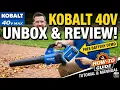 Kobalt 40 Volt Electric Leaf Blower Unboxing and Review How To Guide Instruction Manual Tutorial