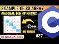 2D Array in C with Example Diagonal Sum of Matrix Program in C Codetpoint