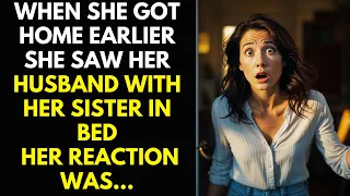 WHEN SHE GOT HOME EARLIER, SHE SAW HER HUSBAND WITH HER SISTER IN BED, HER REACTION WAS...