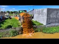Download Lagu EXCELLENT WORK PROJECT LANDFILL FLOODED AREA , BULLDOZER PUSH STONE TO POND , TRUCK UNLOADING STONE