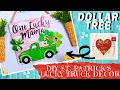 DIY DOLLAR TREE ST PATRICK S DAY DECOR How To Create Lucky Mama Truck Wall Decor With Template