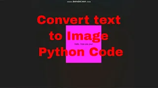 Convert text to image Python Code Python convert text to image