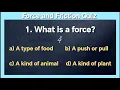force and friction quiz