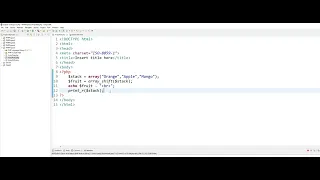 PHP Array Shift and UnShift PHP Tutorial