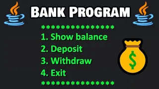 Code a simple banking program with Java
