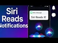 How to Make Siri Read Notifications Aloud on iPhone iOS 26 Hands-Free Alerts Messages Calls