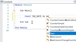 Constants in Visual Basic