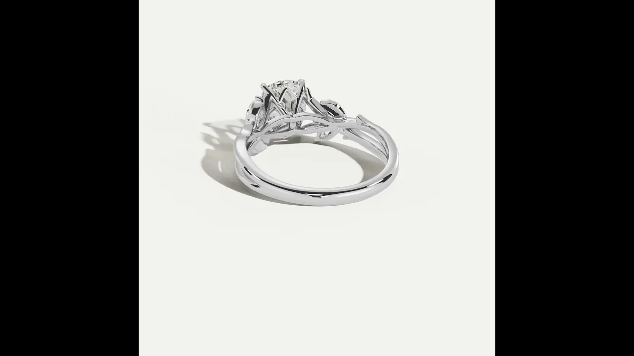 Georgia丨Elongated Cushion Cut Lab Diamond Intertwined Vine Engagement Ring