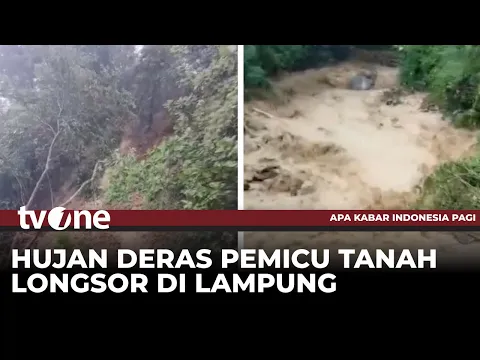 Tanah Longsor Lumpuhkan Jalan di Tanggamus