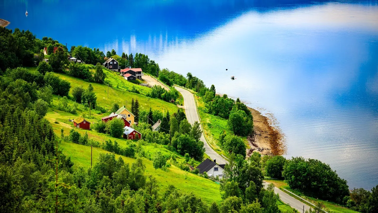 Norway 4k - Scenic Relaxation video with Nature Sounds, sleep music.