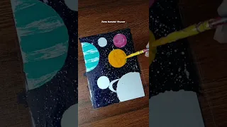 Beautiful Space And Galaxy Painting With Poster Colours Shorts Space Drawing 