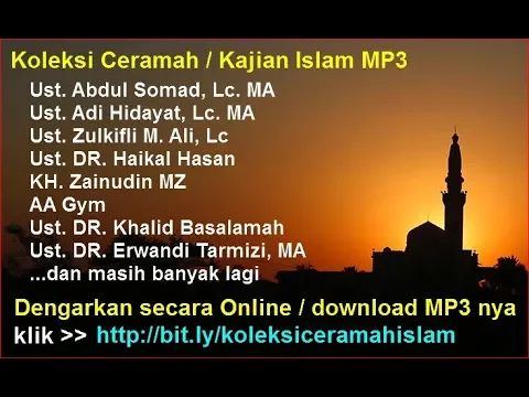 Download MP3 Kumpulan Ceramah Kajian Islam MP3 Ustadz Abdul Somad, Adi Hidayat dll Bisa Didownload