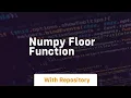numpy floor function