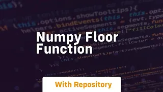 numpy floor function