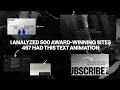 I Spotted This Text Reveal Animation On Almost EVERY Award-Winning Site