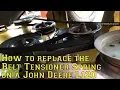 How to replace the Belt Tensioner Spring on a John Deere L120 Automatic Riding Lawn Mower