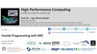 2021 High Performance Computing Lecture 2 Parallel Programming with MPI Part1