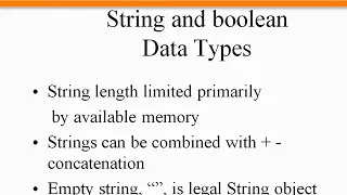04-03 Java Building Blocks Data Types Continued string char And bool