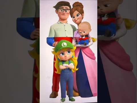 Boss Baby + Mario Family😱 #shorts #supermario #digitalart
