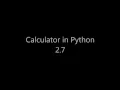 Python 2 7 Calculator