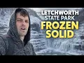 Letchworth State Park in the Aftermath of a Winter Storm Frozen Solid