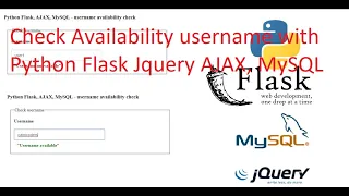 Check Availability username with Python Flask Jquery AJAX MySQL