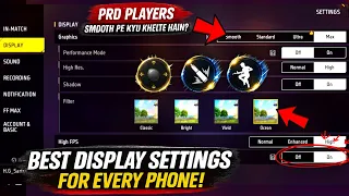 best display settings for every phone free fire settings 2026