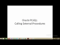 Oracle PlSql Calling External Procedures