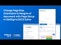 Change Page Size Orientation Margins of document with Page Setup in GetSign s DOCX Editor
