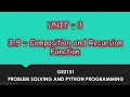 Composition and Recursion Functions in Python Tamil UNIT-3 CSE P18 Quick Through