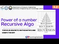 Power of number Recursive function Urdu Hindi c c
