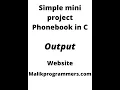 Simple mini project Phonebook in C