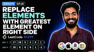 1299 1 Replace Elements with Greatest Element on Right Side Theory Arrays Playlist Leetcode