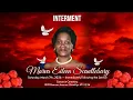 Marva Eileen Scantlebury Interment Saturday March 7th 2026 Immediately Following the Service