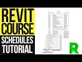 Schedules in Revit Tutorial and Overview Advanced Revit Course 10