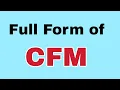 CFM Full meaning or what is it