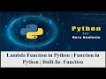 Lambda Function Function in Python Built-In Function Learn Python in Hindi Basic Python
