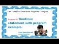 lecture 15 what is continue statements explain with example