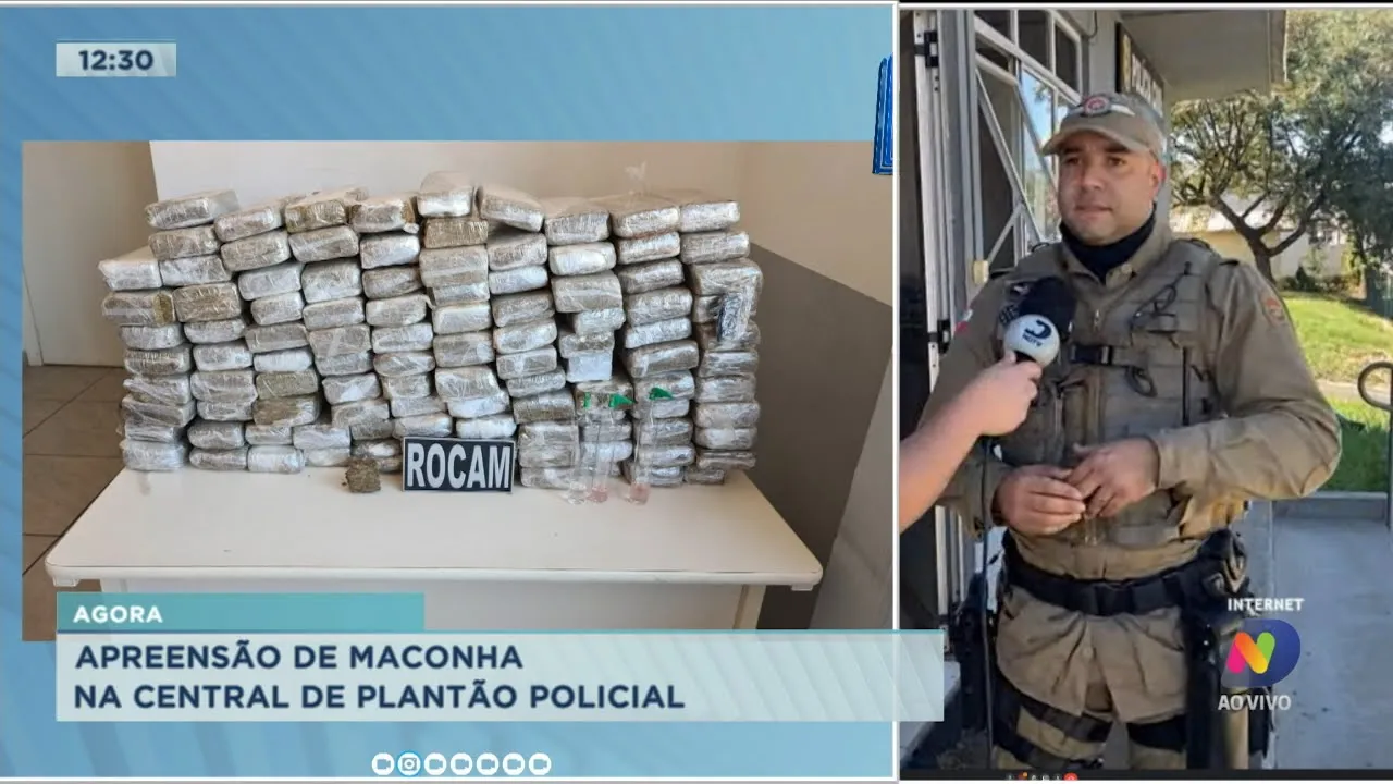 Balanço Geral acompanha apreensão de maconha, direto da Central de Plantão Policial