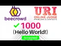 Beecrowd 1000 Hello World Problem Solution in URI Online Judge