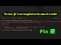How to fix the term git is not recognized as the name of a cmdlet Techno Saroz 2025