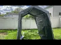 VEVOR Heavy Duty Portable Outdoor Storage Shed Assembly Review Motorcycle Bikes Garden Gear