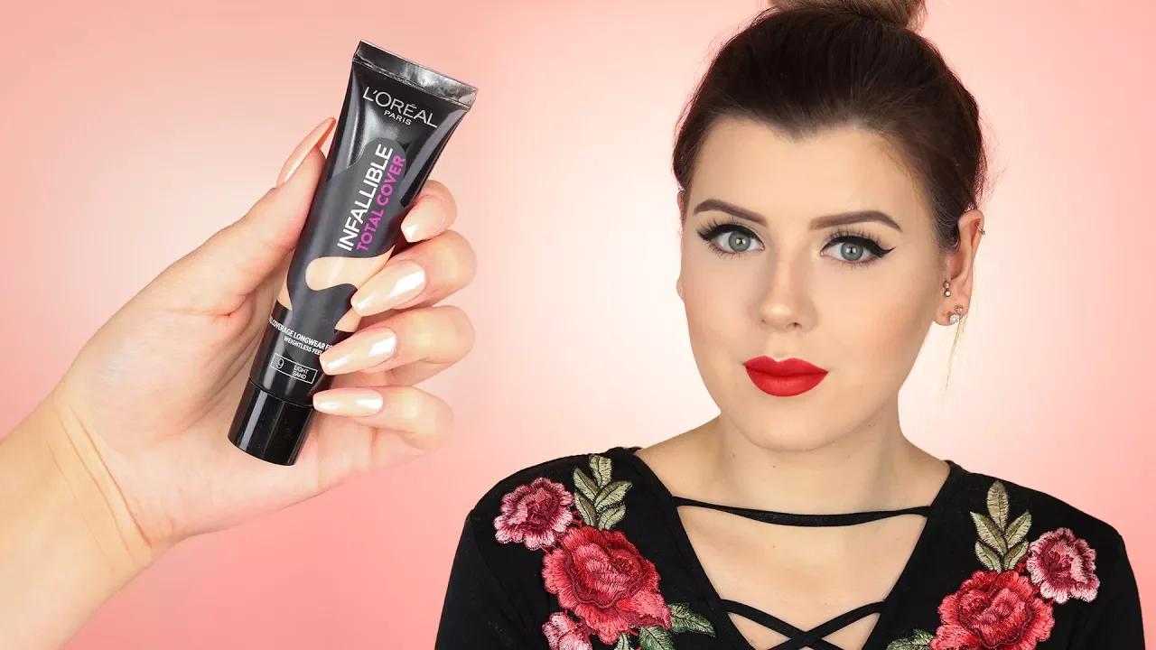 NEW L'OREAL INFALLIBLE TOTAL COVER FOUNDATION FIRST IMPRESSIONS REVIEW + DEMO | JuicyJas. 