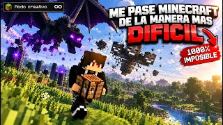 Me pasé MINECRAFT de la manera MÁS DIFÍCIL de todas😱😱