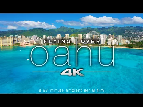 Download MP3 FLYING OVER OAHU [4K] Hawaii Ambient Aerial Film + Music for Stress Relief - Honolulu to North Shore